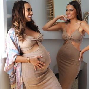 SHEIN Tan Maxi Dress